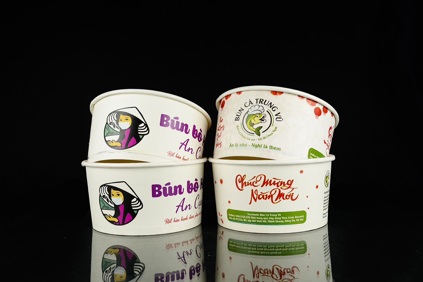 Tô giấy 1050ml in thương hiệu - Công Ty TNHH Giải Pháp Thiết Kế - In ấn Và Quảng Cáo Neko Box