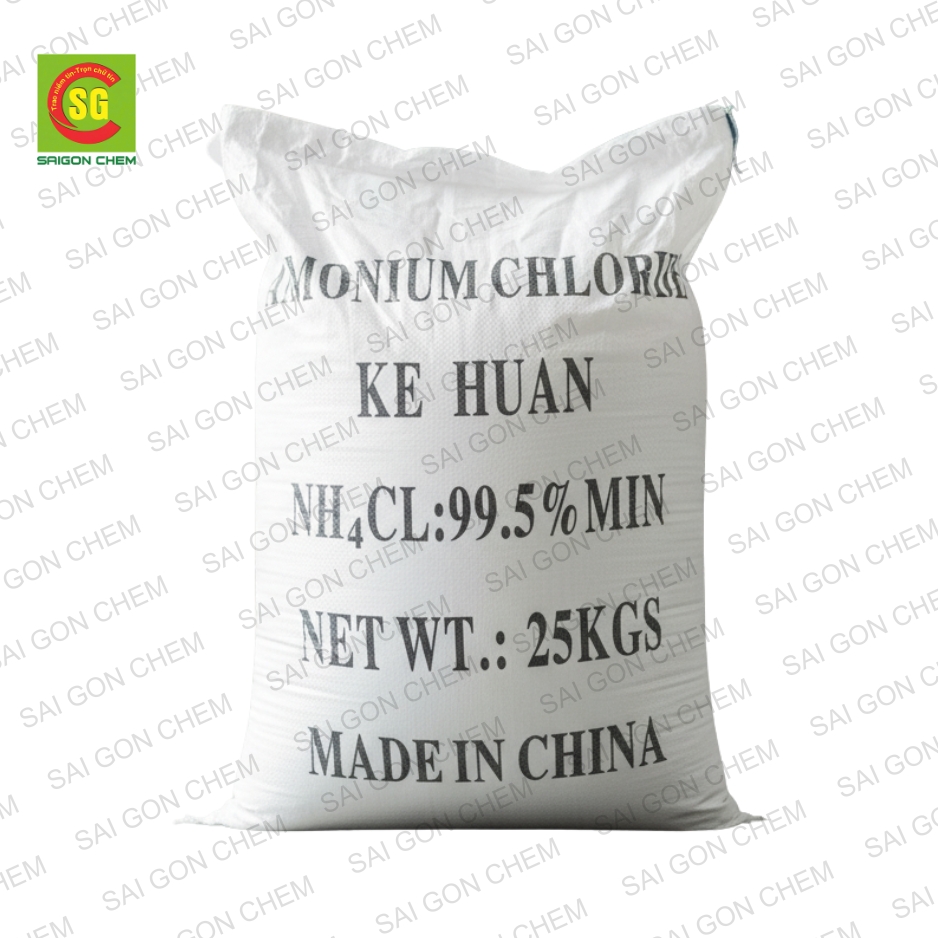 Ammonium Chloride 99.5(NH₄Cl) - Hóa Chất Sài Gòn Chem - Công Ty TNHH Xuất Nhập Khẩu Sài Gòn Chem