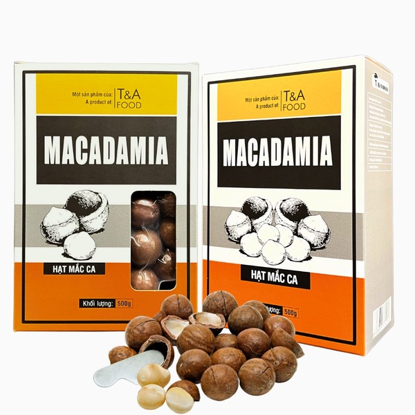 Hạt mắc ca (còn vỏ) hút chân không 500gr - Hạt Dinh Dưỡng T&A Food - Công Ty TNHH T&A Food