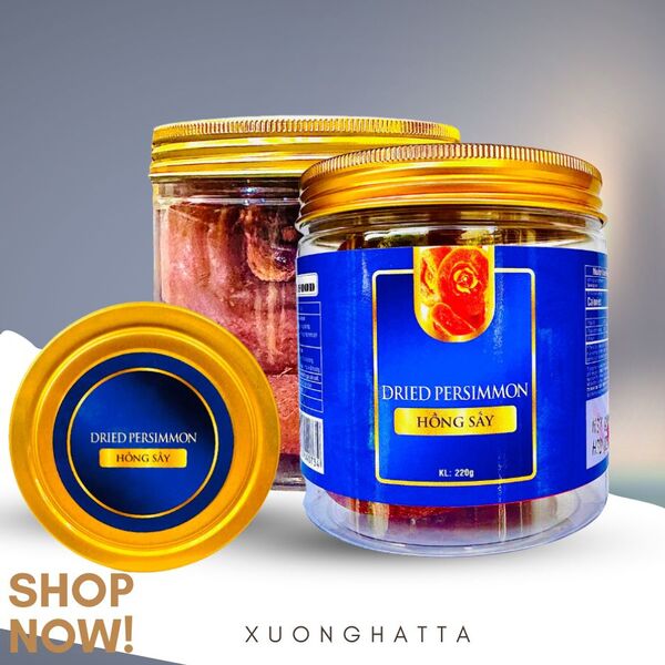 Hồng sấy dẻo - Hộp 220g tem xanh đỏ - Hạt Dinh Dưỡng T&A Food - Công Ty TNHH T&A Food