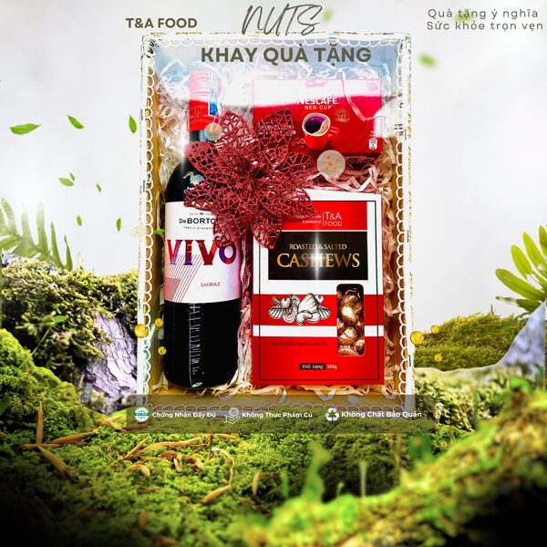 Khay quà Thịnh vượng 3 sản phẩm có nước - Hạt Dinh Dưỡng T&A Food - Công Ty TNHH T&A Food