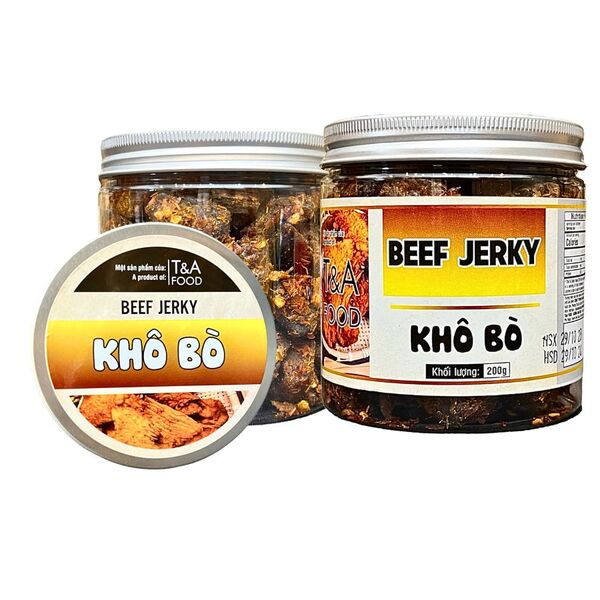 Khô bò viên cao cấp (hộp nắp nhôm) - 200gr - Hạt Dinh Dưỡng T&A Food - Công Ty TNHH T&A Food