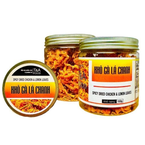 Khô gà lá chanh (hộp nắp nhôm) - 150gr - Hạt Dinh Dưỡng T&A Food - Công Ty TNHH T&A Food