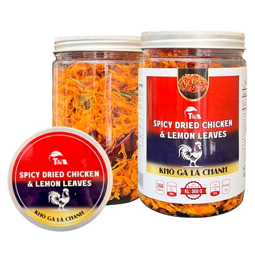 Khô gà lá chanh- Hộp nắp 300gr - Hạt Dinh Dưỡng T&A Food - Công Ty TNHH T&A Food