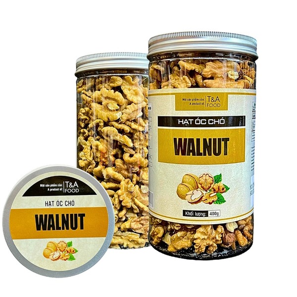 óc chó nhân Mỹ (không vỏ) hộp nắp nhôm 400gr - Hạt Dinh Dưỡng T&A Food - Công Ty TNHH T&A Food
