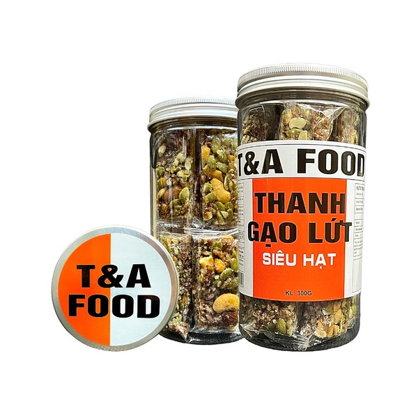 Thanh gạo lứt siêu hạt cao cấp 300gr (nắp nhôm) - Hạt Dinh Dưỡng T&A Food - Công Ty TNHH T&A Food