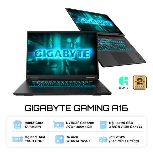 Laptop Gigabyte Gaming A16 CMHI2VN894SH