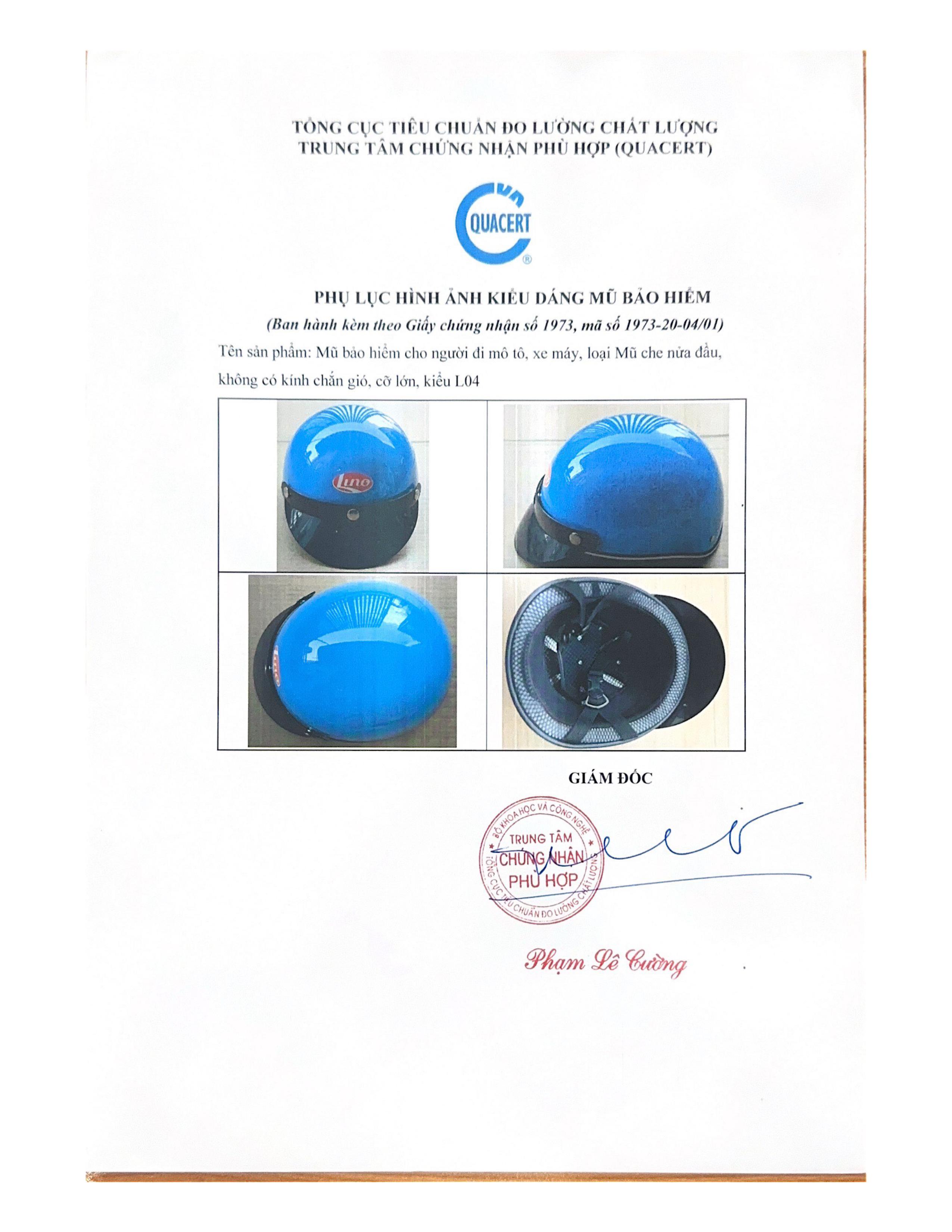Mũ bảo hiểm Lino - Mũ Bảo Hiểm LINO - Công Ty TNHH Sản Xuất Mũ Bảo Hiểm LINO