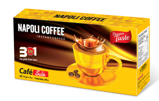 Cà phê sữa nóng 3 in 1 - Công Ty Cổ Phần Sản Xuất Thương Mại Xuất Nhập Khẩu Cà Phê Napoli