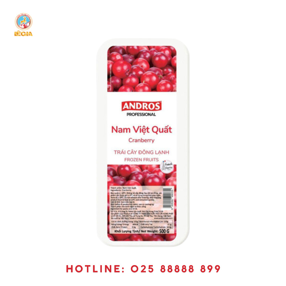 Andros IQF nam việt quất - Nguyên Liệu Pha Chế Lê Gia - Công Ty Cổ Phần Kinh Doanh Thương Mại Xuất Nhập Khẩu Lê Gia