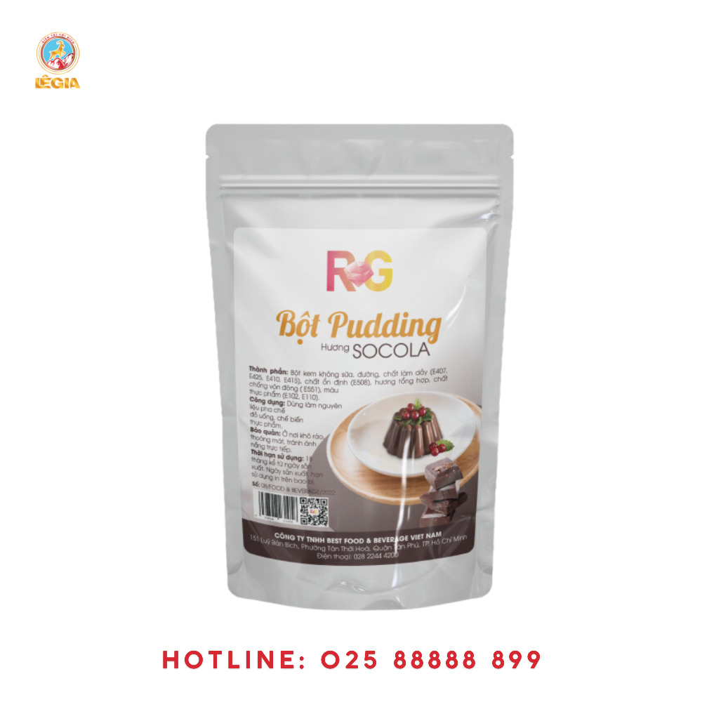 Bột Pudding Socola RG - Nguyên Liệu Pha Chế Lê Gia - Công Ty Cổ Phần Kinh Doanh Thương Mại Xuất Nhập Khẩu Lê Gia
