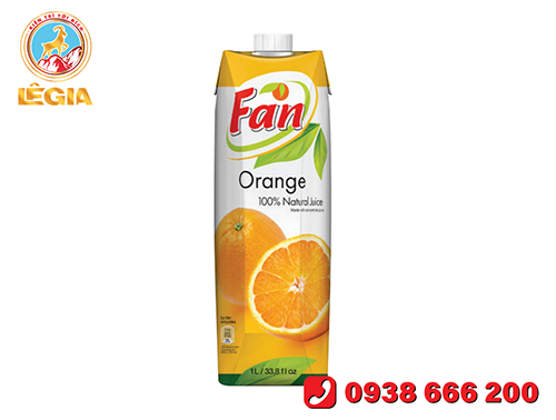 Nước ép cam - Fan Orange Juice 1L - Nguyên Liệu Pha Chế Lê Gia - Công Ty Cổ Phần Kinh Doanh Thương Mại Xuất Nhập Khẩu Lê Gia