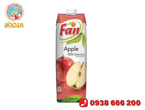Nước ép táo - Fan Apple Juice 1L - Nguyên Liệu Pha Chế Lê Gia - Công Ty Cổ Phần Kinh Doanh Thương Mại Xuất Nhập Khẩu Lê Gia