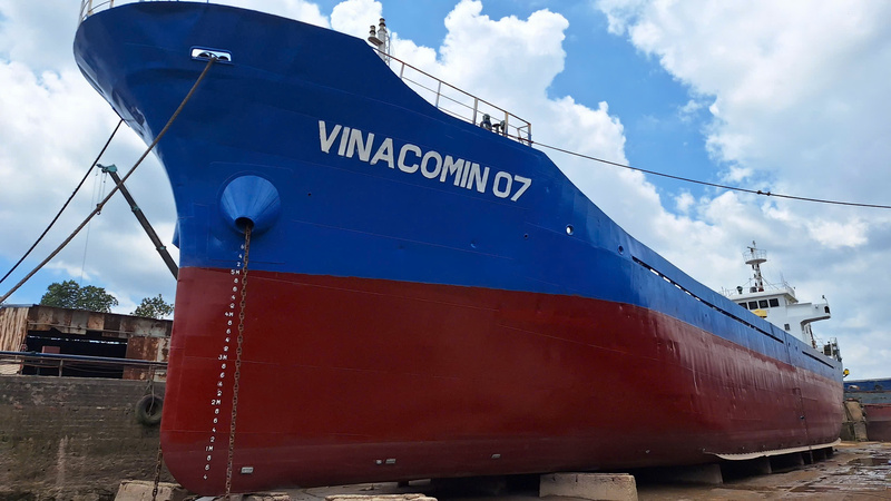 Hình ảnh tàu biển đã sơn - Sơn Hân Vượng Phát - Công Ty TNHH Đầu Tư Thương Mại Hân Vượng Phát
