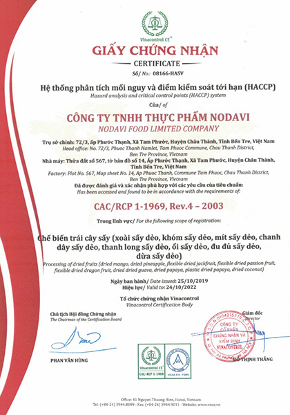 CAC/RCP 1-1969, Reb.4-2023 - Hoa Quả Sấy NODAVI - Công Ty TNHH Thực Phẩm Nodavi