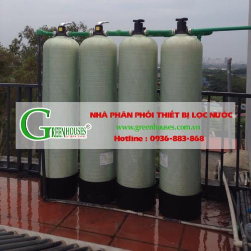 Bộ lọc tổng biệt thự siêu cấp 4 cột lọc - Máy Lọc Nước GreenHouses - Công Ty Cổ Phần GreenHouses Việt Nam