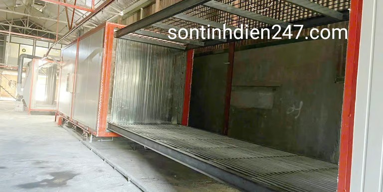 Dây chuyền sơn tĩnh điện bán tự động