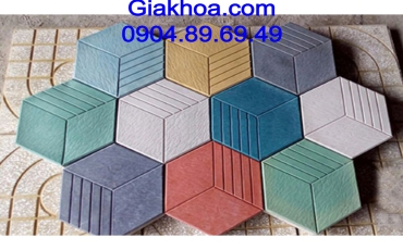 Gạch lục giác bê tông màu