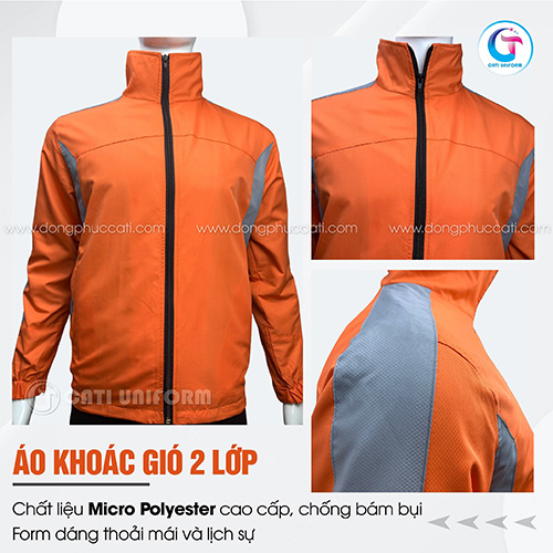 Đồng phục áo khoác gió 2 lớp