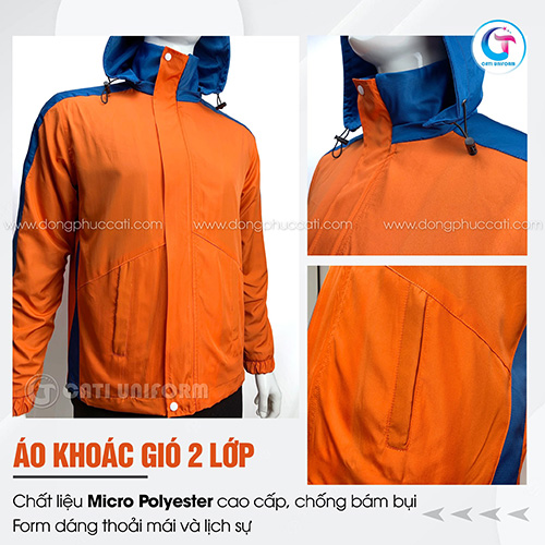 Đồng phục áo khoác gió 2 lớp