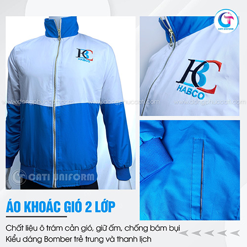 Đồng phục áo khoác gió 2 lớp