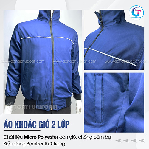 Đồng phục áo khoác gió 2 lớp