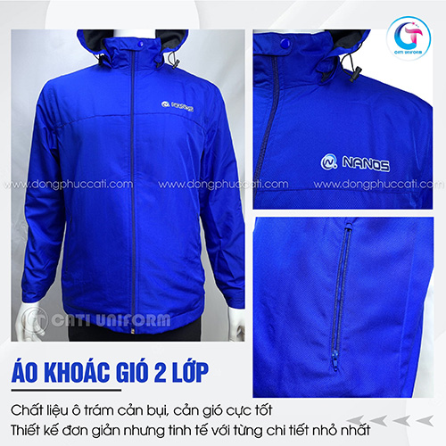 Đồng phục áo khoác gió 2 lớp