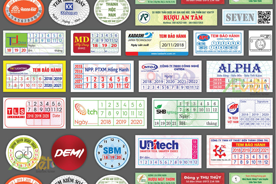 In tem bảo hành - In Nhanh Thanh Sơn - Công Ty TNHH In Nhanh Rẻ Thanh Sơn