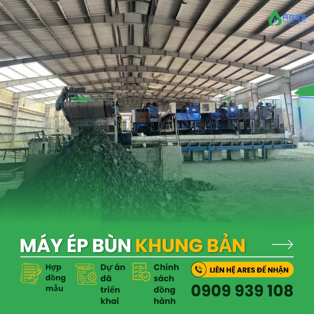 Máy ép bùn khung bản - Môi Trường ARES - Công Ty Cổ Phần Giải Pháp Môi Trường ARES