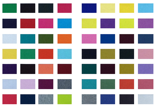Bảng màu vải thun Cotton 4 chiều - Vải Mộc Sài Gòn - Công ty TNHH Vải Mộc Sài Gòn