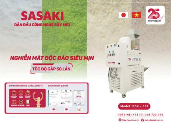 Máy nghiền bột mát siêu mịn SASAKI