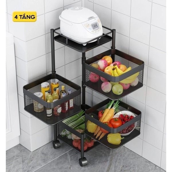 Kệ để đồ nhà bếp 4 tầng cao 79cm