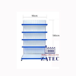 Kệ siêu thị 5 tầng đột lỗ D90xC180