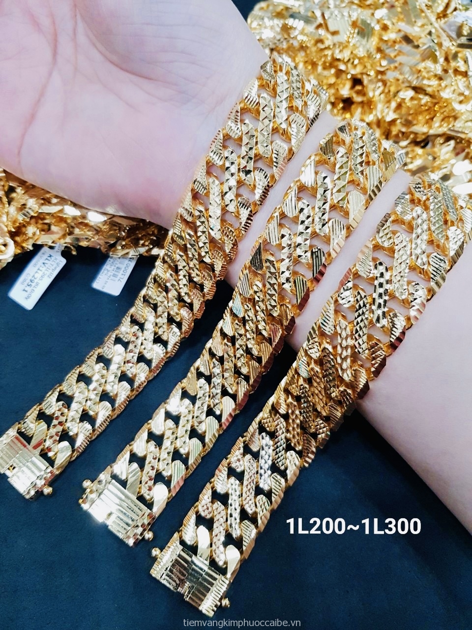 Lắc tay nam vàng 18K - Tiệm Vàng Kim Phước Cái Bè
