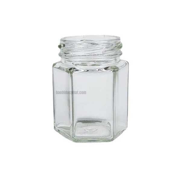 Hũ thủy tinh lục giác đựng thực phẩm