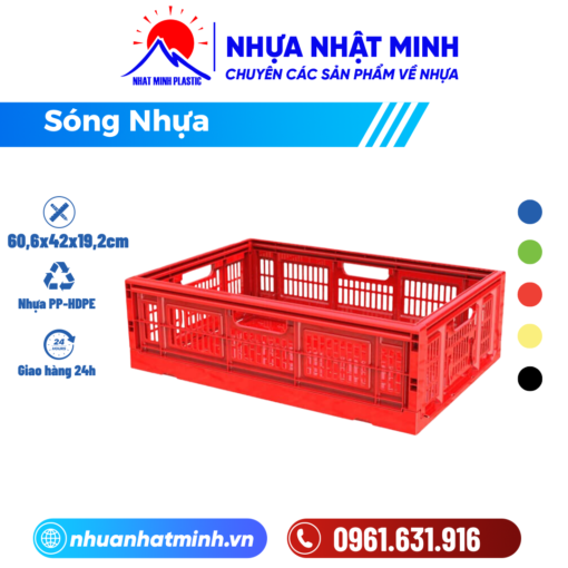 Sóng nhựa xếp 1T9 - Nhựa Nhật Minh - Công Ty TNHH Nhựa Nhật Minh