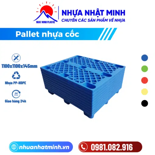 Pallet cốc 1200x1000x145mm - Nhựa Nhật Minh - Công Ty TNHH Nhựa Nhật Minh