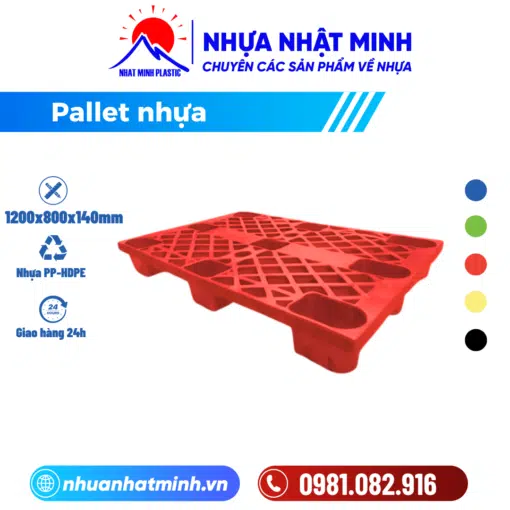 Pallet cốc 1200x800x140mm - Nhựa Nhật Minh - Công Ty TNHH Nhựa Nhật Minh