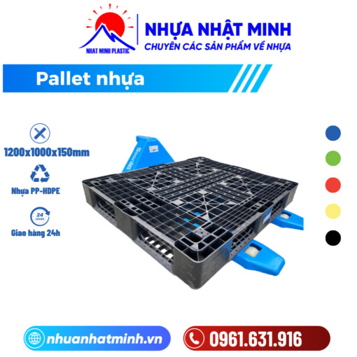 Pallet nhựa 1200x1000x150mm - Nhựa Nhật Minh - Công Ty TNHH Nhựa Nhật Minh