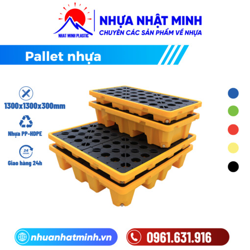 Pallet nhựa chống tràn dầu - Nhựa Nhật Minh - Công Ty TNHH Nhựa Nhật Minh