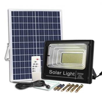 Đèn pha năng lượng mặt trời tấm pin rời Led Solar -200W - Camera Phan Thiết - Công Ty TNHH Camera Phan Thiết