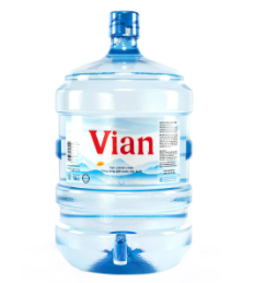 Nước uống thiên nhiên Vian bình gallons 19L (có vòi)