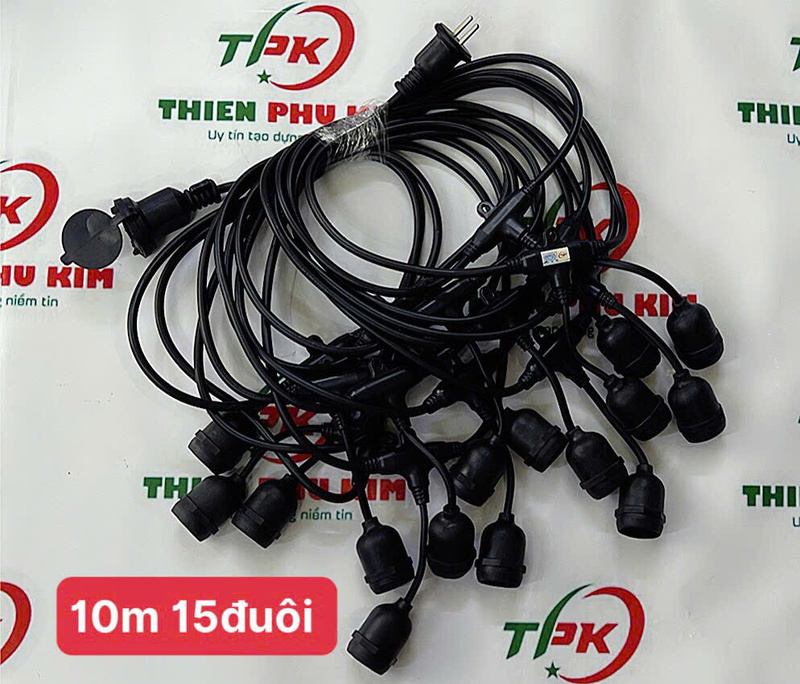 Dây đuôi đèn 10m 15 đuôi