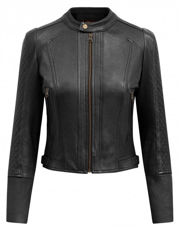 Áo da Racer gân dọc khóa tay trám - FTT Leather - Công Ty Cổ Phần KJ Việt Nam