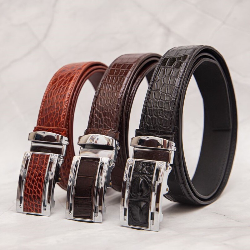 Dây lưng da cá sấu liền mặt trắng - FTT Leather - Công Ty Cổ Phần KJ Việt Nam