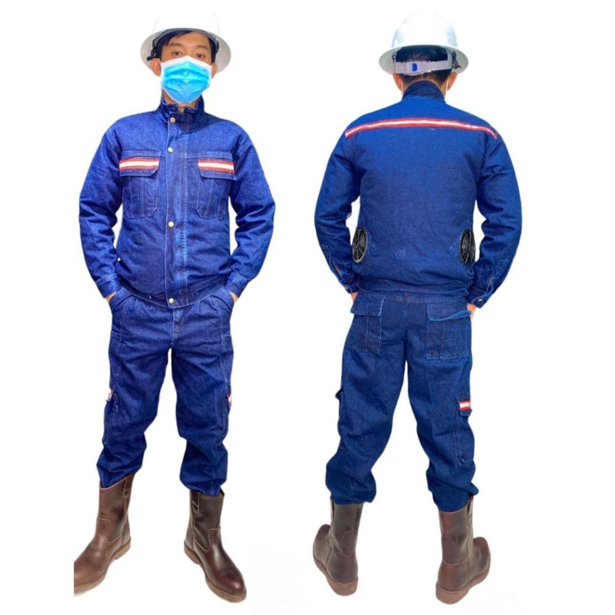 Quần áo bộ thợ hàn xanh đen