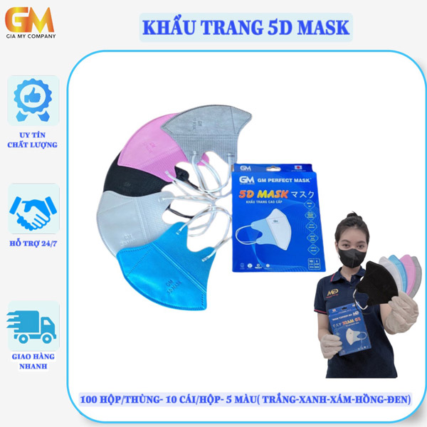 Khẩu trang 5D - Khẩu Trang Y Tế Gia Mỹ - Công Ty TNHH Sản Xuất Thương Mại Dịch Vụ Xuất Nhập Khẩu Gia Mỹ