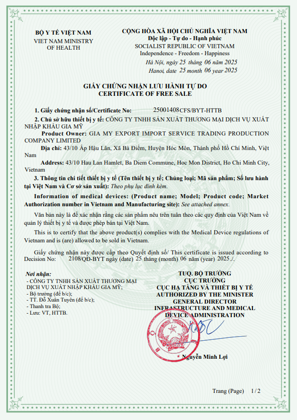  - Khẩu Trang Y Tế Gia Mỹ - Công Ty TNHH Sản Xuất Thương Mại Dịch Vụ Xuất Nhập Khẩu Gia Mỹ