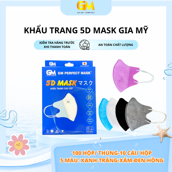 Khẩu trang 5D Mask Gia Mỹ - Khẩu Trang Y Tế Gia Mỹ - Công Ty TNHH Sản Xuất Thương Mại Dịch Vụ Xuất Nhập Khẩu Gia Mỹ