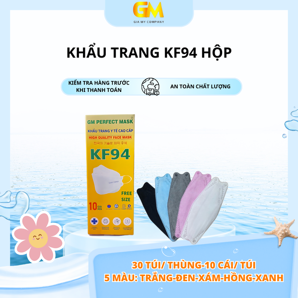 Khẩu trang KF94 hộp - Khẩu Trang Y Tế Gia Mỹ - Công Ty TNHH Sản Xuất Thương Mại Dịch Vụ Xuất Nhập Khẩu Gia Mỹ